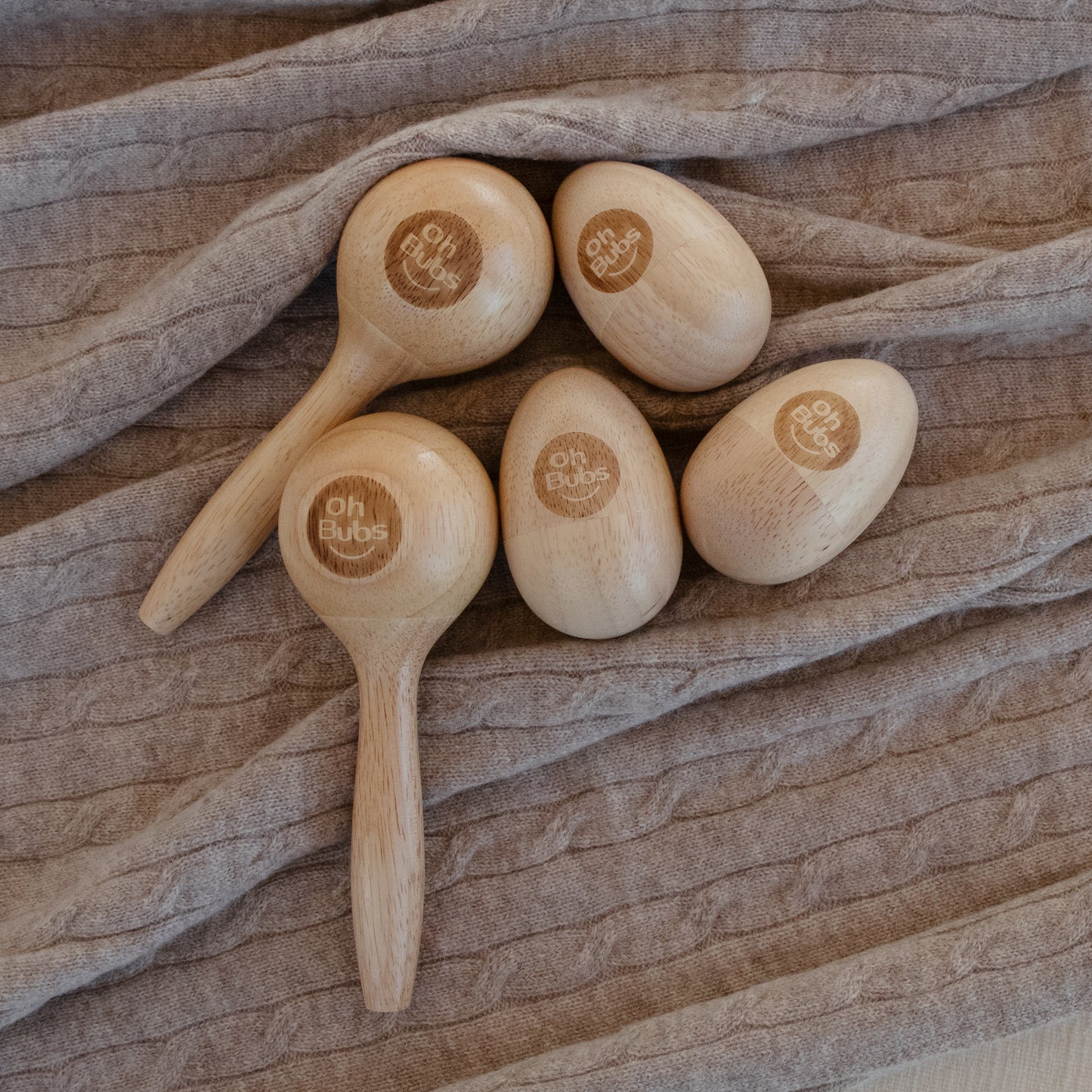 Ohbubs Wooden Egg Rattle
