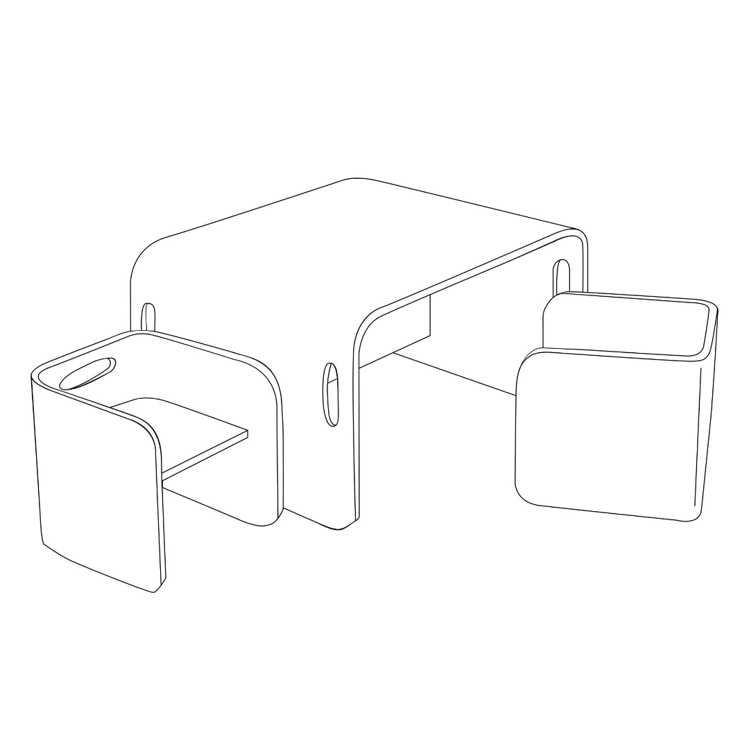 Ohbubs Kids Table and Chairs