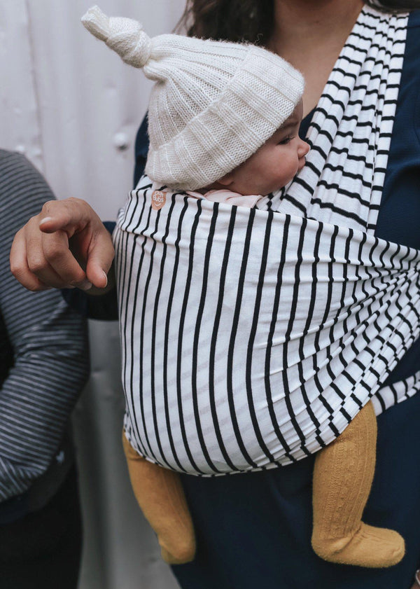 Ohbubs Baby Wrap - Black and White Stripe