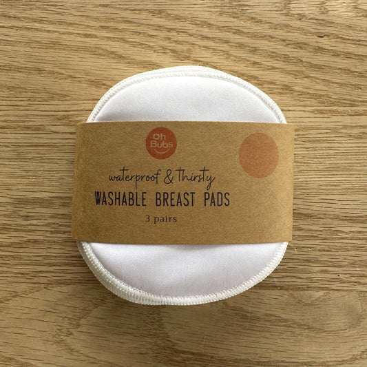 Ohbubs Waterproof & Thirsty Washable Breast Pads (3 pair)