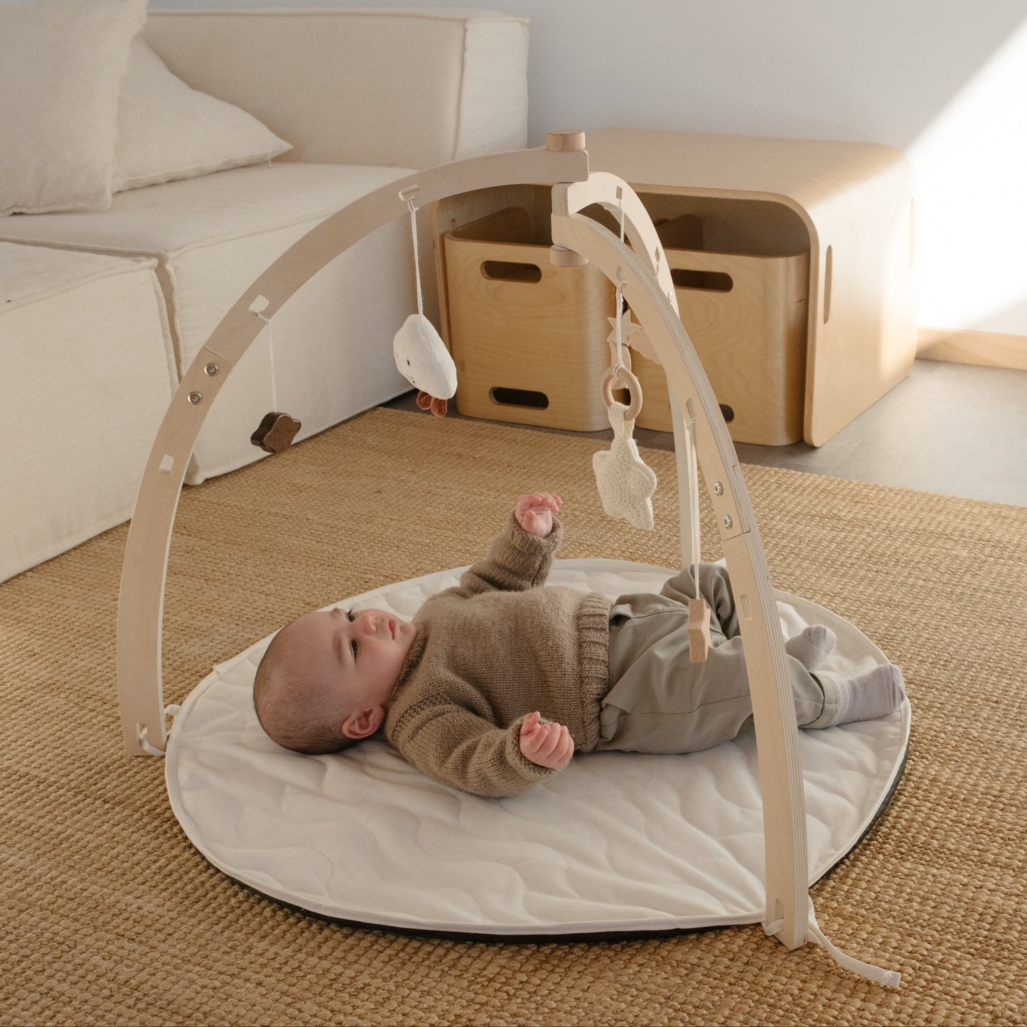 Ohbubs Wooden Baby Play Gym - Sky