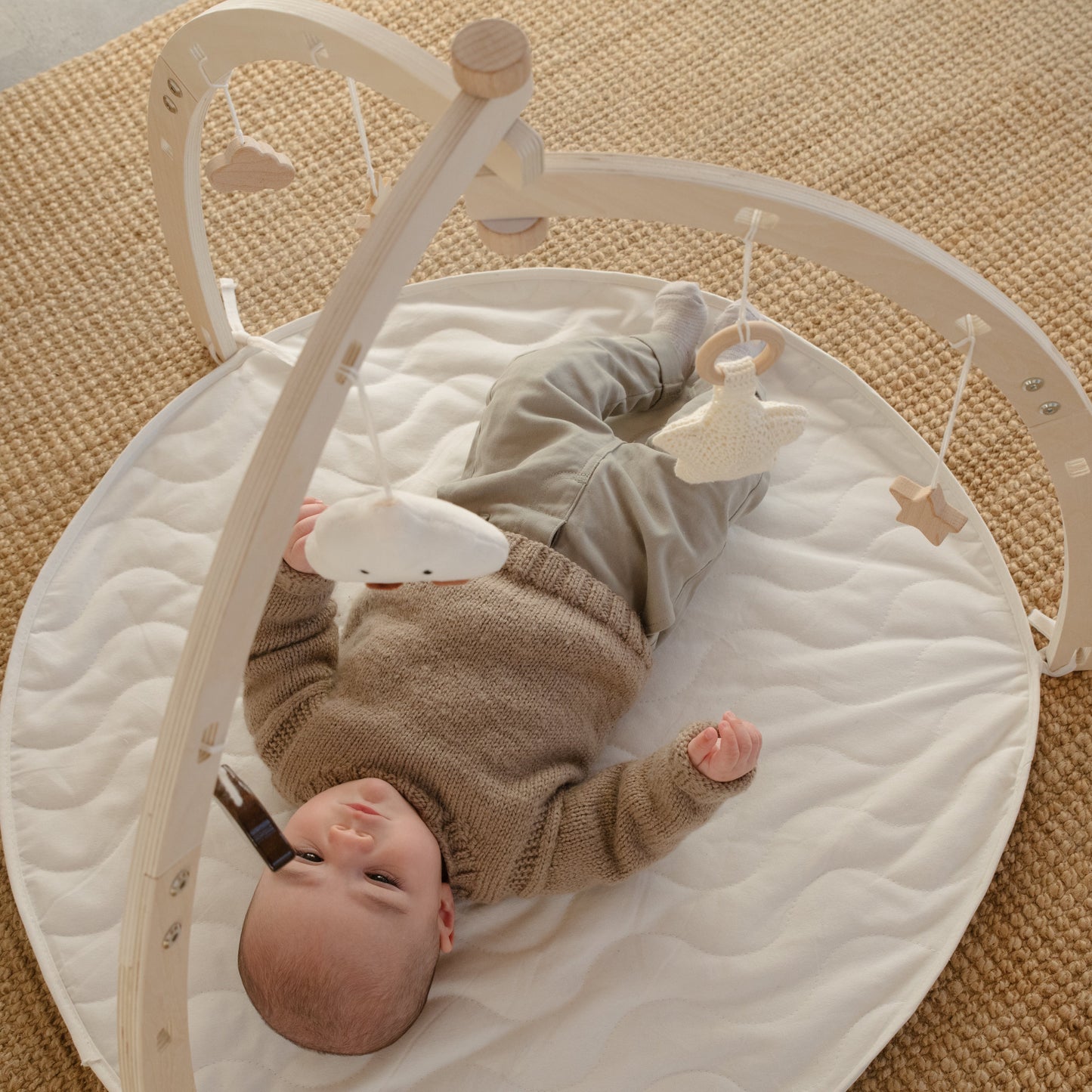 Ohbubs Wooden Baby Play Gym - Sky