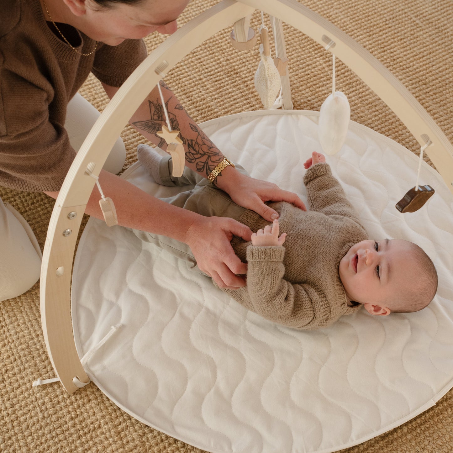 Ohbubs Wooden Baby Play Gym - Sky