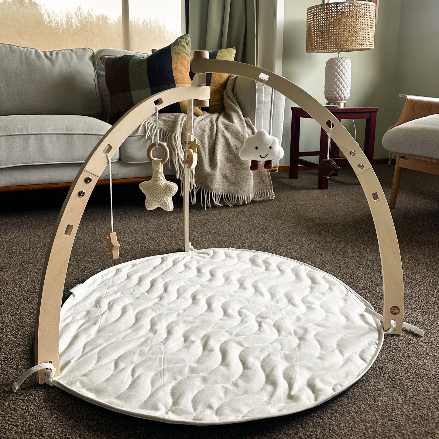 Ohbubs Wooden Baby Play Gym - Sky