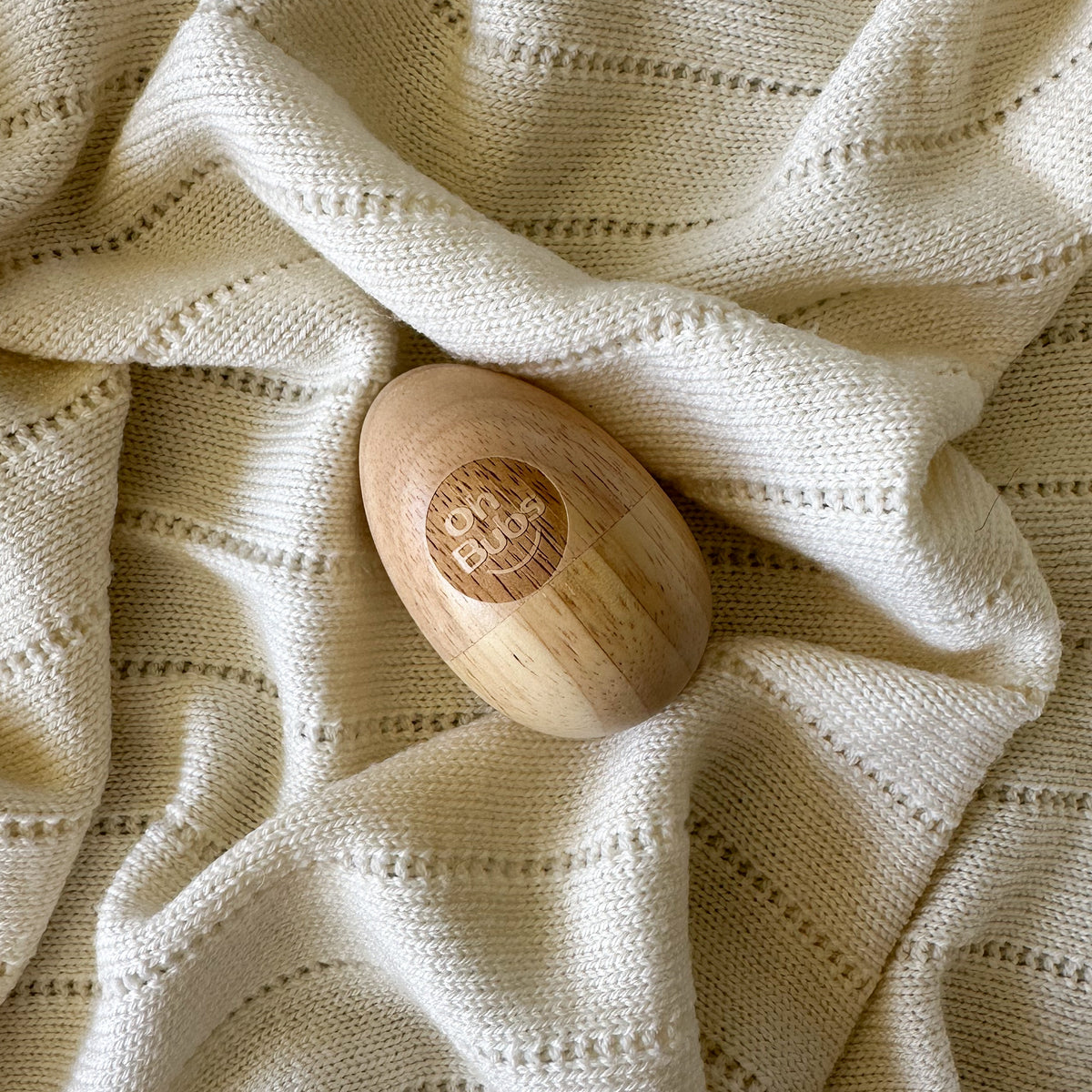 Egg Rattle Ohbubs Wooden Egg Rattle | Baby & Toddler Musical Toy NZ