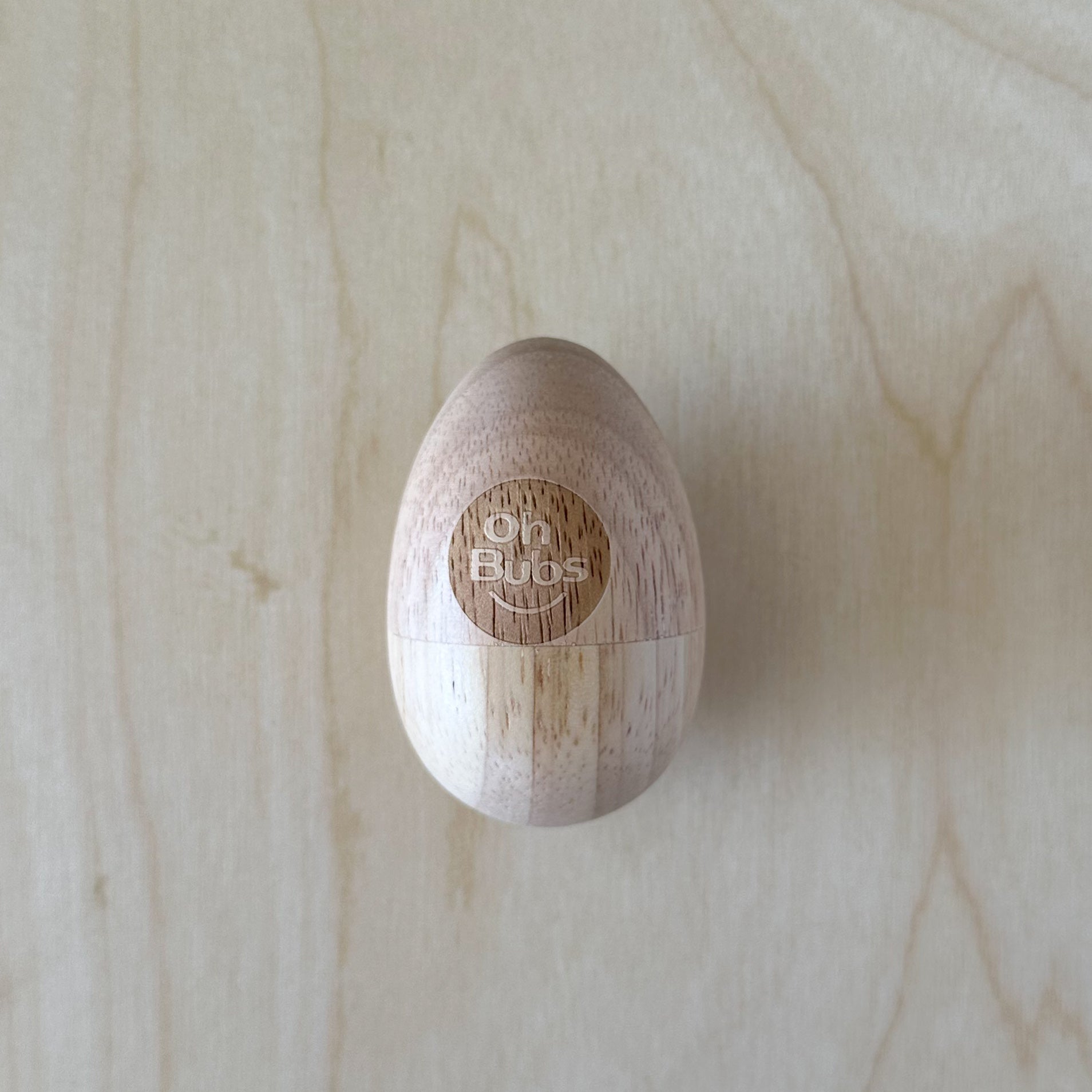 Ohbubs Wooden Egg Rattle | Baby & Toddler Musical Toy NZ